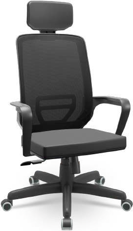 Cadeira Adrix Relax Plaxmetal com encosto alto e apoio de cabeça